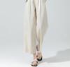 Women's cropped pants, summer thin Tencel linen wide-leg pants, loose old money style, cool breathable casual pants, linen
