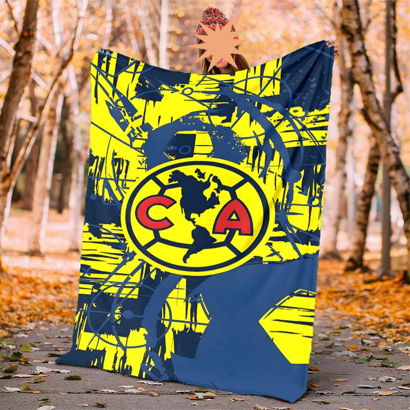Club Amrica Flannel Blanket Soft Warm All-Season Throw, Design for Camping, Car Travel, Hiking Sofa, Bed, Office Perfect Gift for Parties