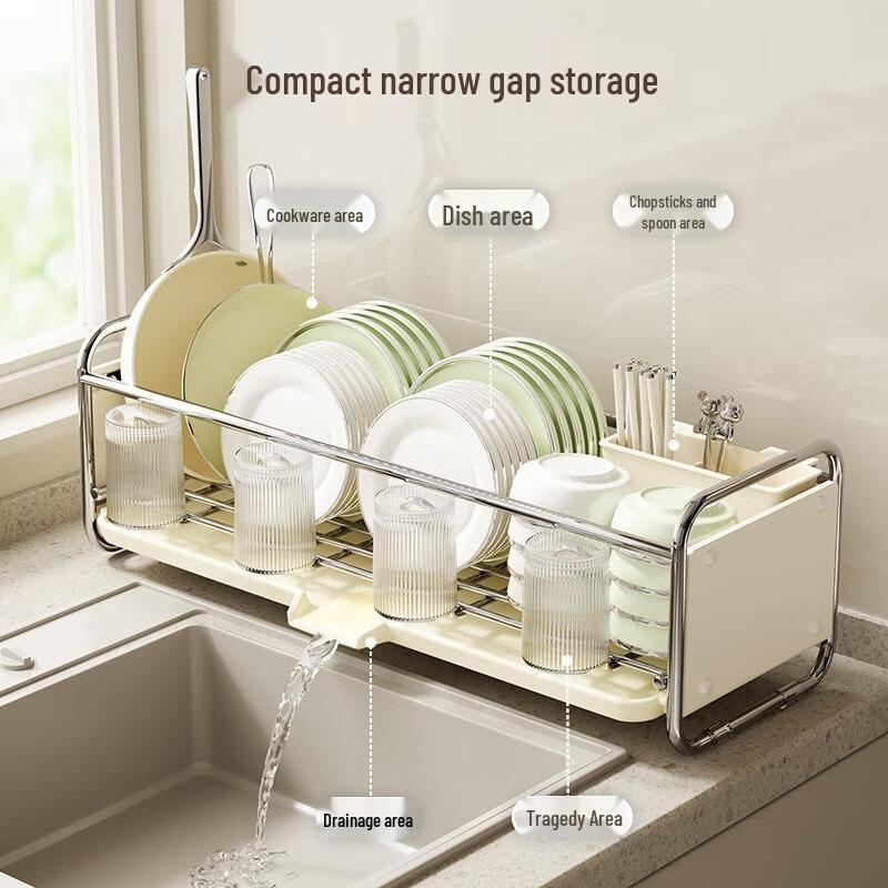 Van Gogh Kitchen Sink Dish Drying Rack with Chopstick Holder
