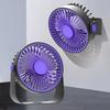 USB Desk Fan 5 Gears Wind Speed Portable Table Fan with 3 Color LED Lights Rechargeable Quiet Small Fan for Home Office Bedroom Desktop