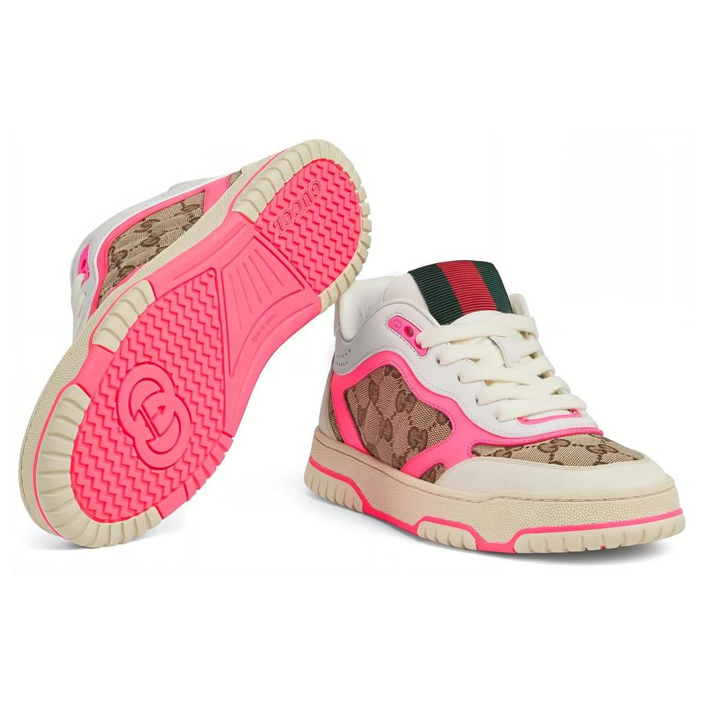 Gucci Sneaker Re-Web da Donna 'Tela GG - Beige Fucsia' Donna 785452 AADHW 9563