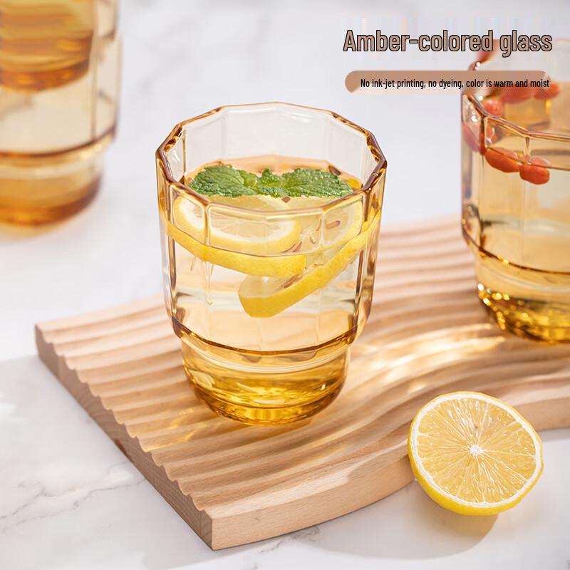 Gao Taibai Amber Borosilicate Glass 6-Piece Dinnerware Set