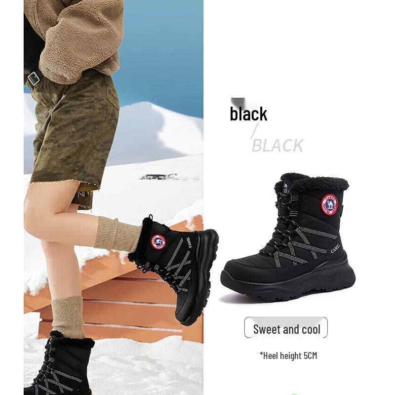 CAMEL Women s Outdoor Plush Lined Snow Boots L25W577050 35