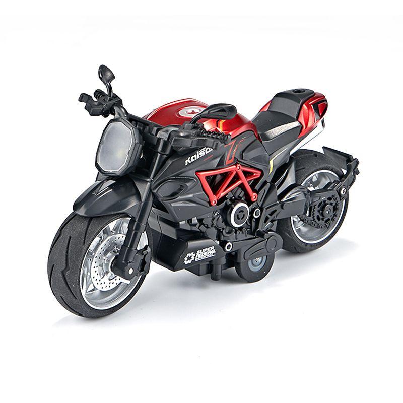 High-quality Die Cast Alloy Motorcycle Model Toy With Light And Music For Kids