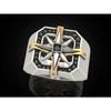 Viking Compass Seal Ring European and American Retro Men's Two-color Ring