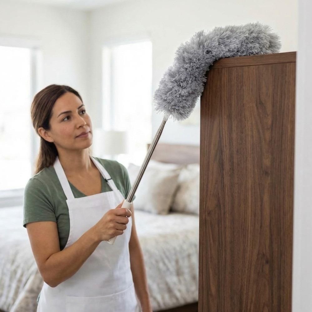 Bendable Cleaning Duster Extendable Household Cleaner Efficient Duster  Household Use White