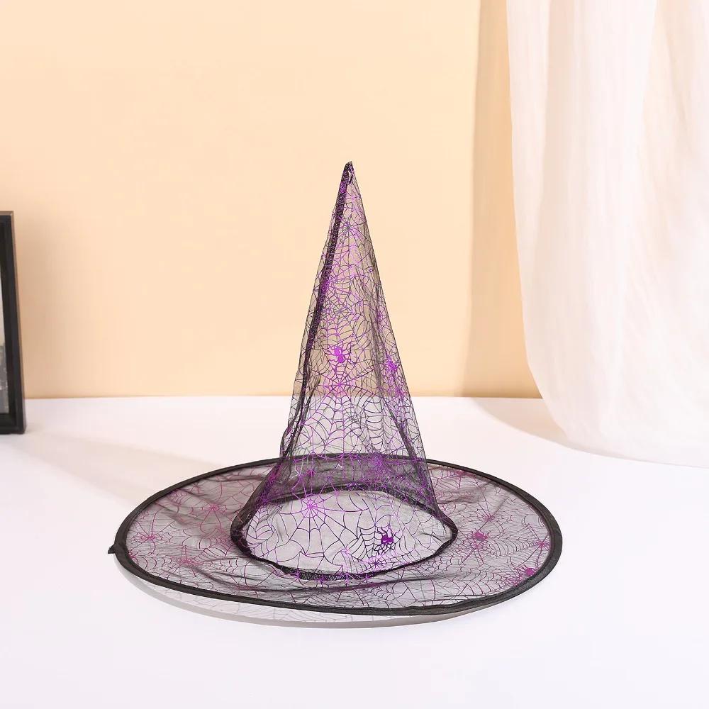 Decorations Props Pointed Hat Halloween Witch Hat Sequin Breathable Cosplay Hat Decorative Halloween Headwear Halloween Party
