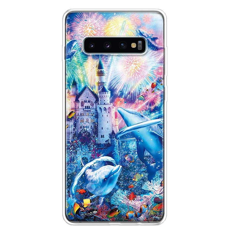 Sea Animal Cute Dolphin Phone Case For Samsung Galaxy A13 A14 A15 A16 A17 A53 A54 A55 A56 A57 A33 A34 A35 A36 A37 A23 A24 A25 A2