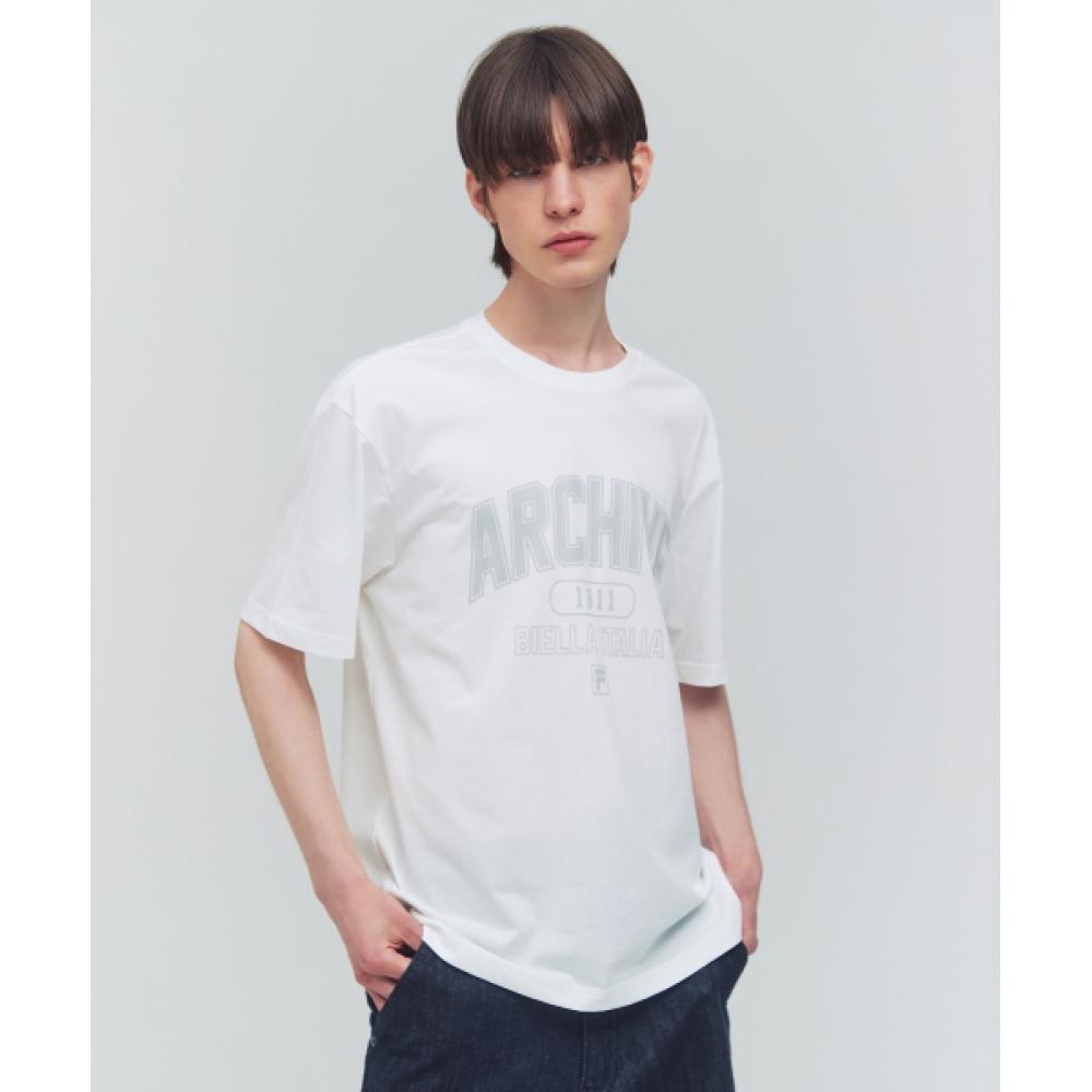 

Футболка FILA из смесового хлопка с короткими рукавами и рисунком FS2RSG2110XOWH