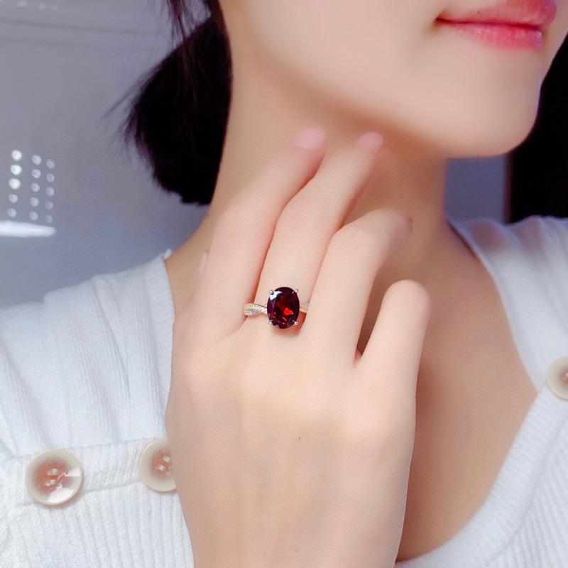 BELLA BOX Inele de deschidere cu temperament în formă de ou pentru femei Zircon Petrecere de logodnă Cadou de bijuterii simple și fine