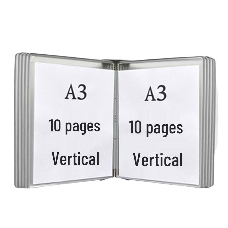 Magnetic Wall-Mounted A3 Vertical Display File Folder