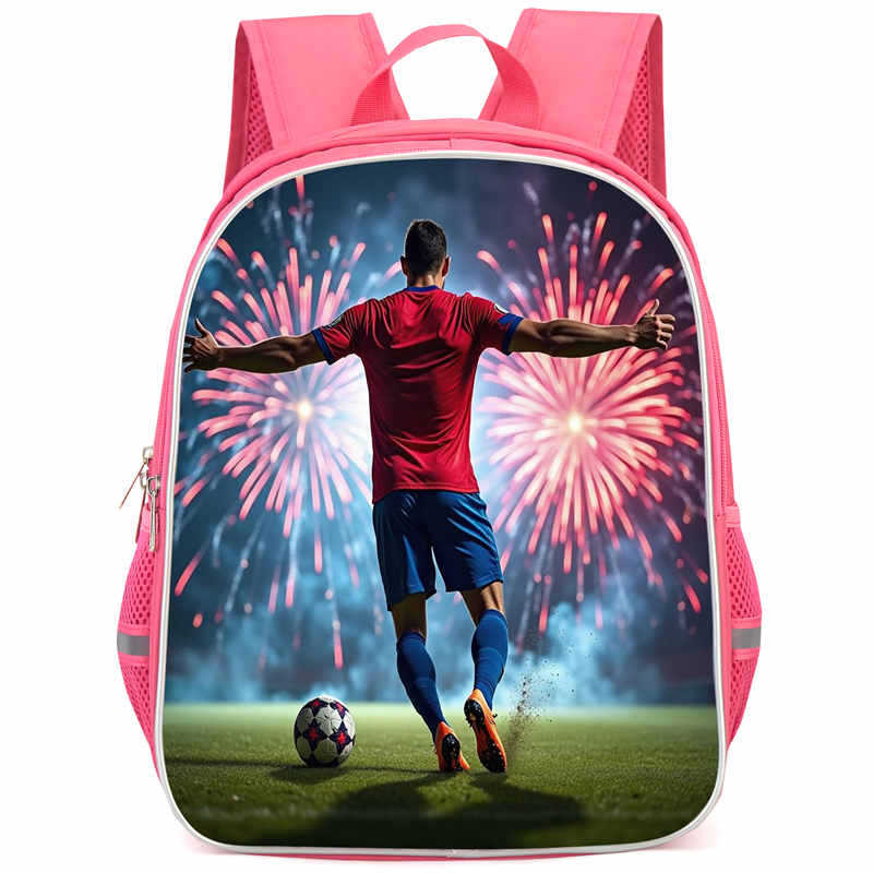 Cr7 Rucksack Hochauflösender Druck Große Kapazität Multifunktion Reißverschluss Oxford Rückenschutz Leichter Rucksack