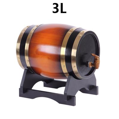 

3L Beer Brewing Keg Vintage Wood Oak Timber Wine Barrel For Whiskey Rum Port Decorative Barrel Restaurant Display