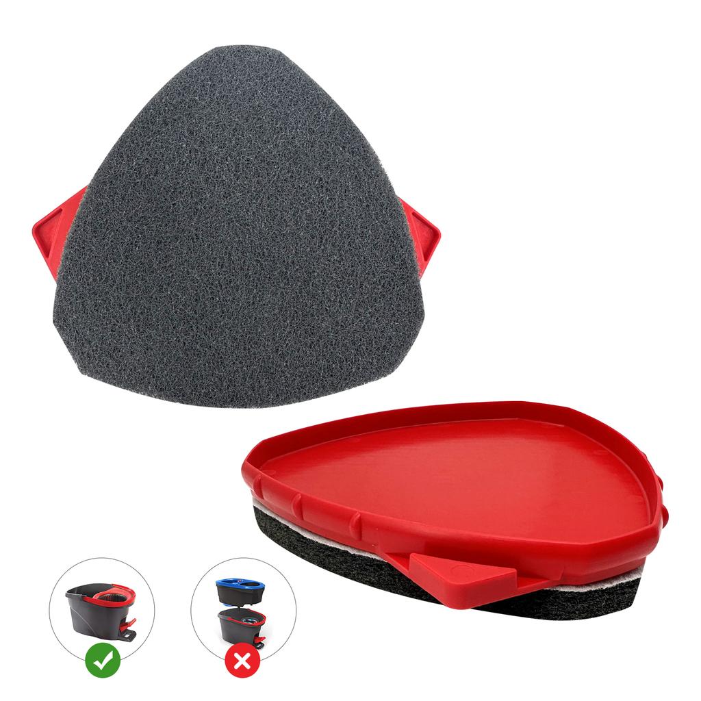 HOME TIMES 1/2 Pcs Scrub Brush Attachment Head Compatible with O Cedar Spin Mop 1 Tank System,2 Pack Tub Tile Scrubber Brush Rep