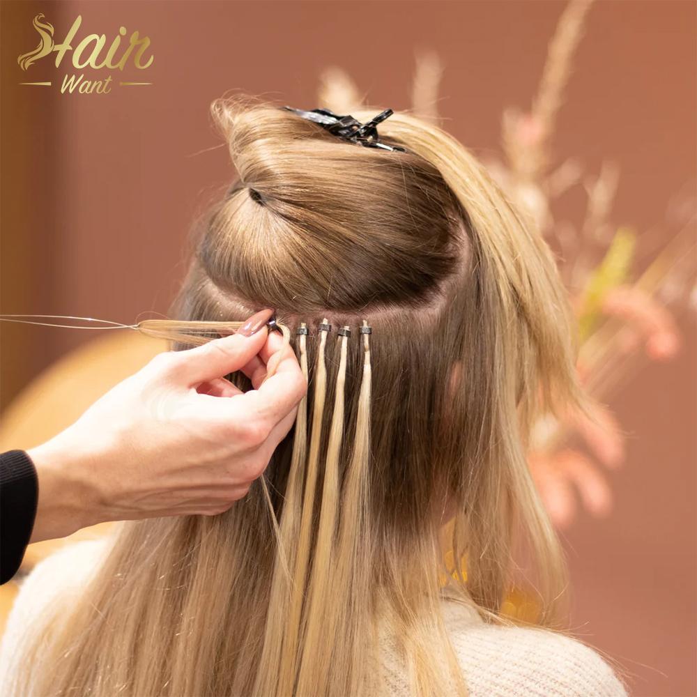 4.0mm Micro Rings Beads Hair Extensions Tools with Professional Pliers for Weft and I-Tip Hair Extensions