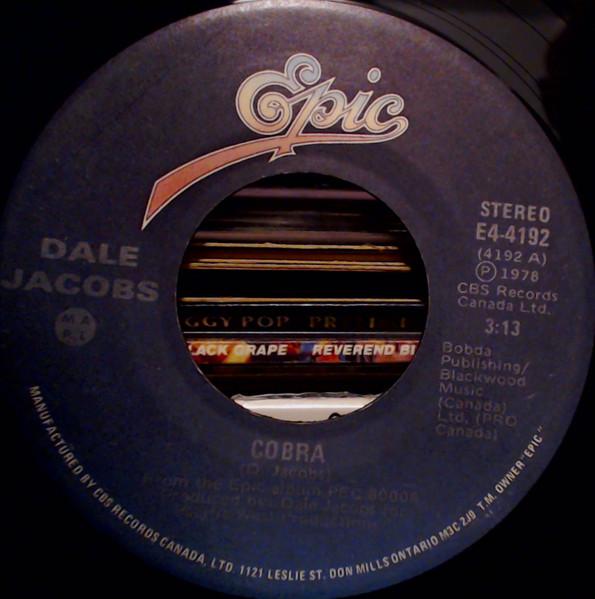 

7inch Record DALE JACOBS - Cobra E44192 Epic 1978 Canada Jazz Used