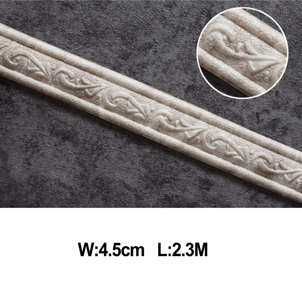 Wall Sticker Wall Trim Line Waterproof 2.3m*4cm 3D Art