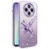 KADEM For Xiaomi Poco C75 4G/Redmi 14R 5G/14C 4G Case Dragonfly Kickstand TPU Flowers Glitter Phone Cover
