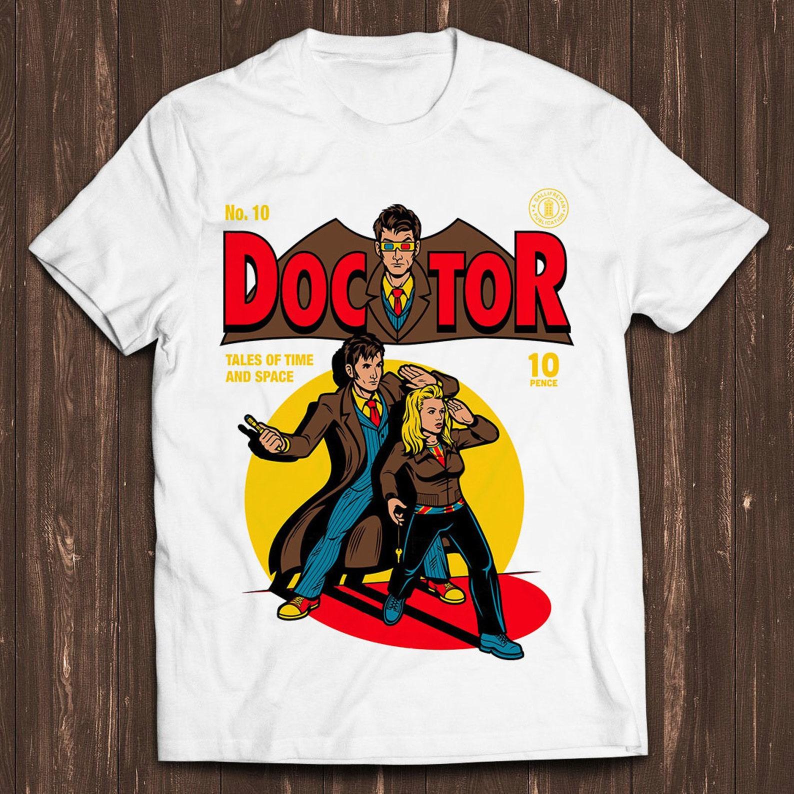 Doctor Who Comic Cartoon Magazine Cover 10c Design Classic Retro Film Gamer Meme Movie Music Cool Gift Tee T Shirt C1071 S
