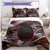 Ensemble de literie 3 pièces imprimé motif AC Milan Housse de couette et taies d'oreiller douces, respectueuses de la peau, lavables Ensemble toutes saisons Chambre à coucher