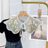 Embroidered Flower Blouse Collar Faux Collar Shirt False Collar Dress Decorative Collar Shawl Wrap Women Clothing Decors