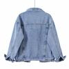 Giacca di Jeans Blu Retro da Donna, Top Larghi da Donna per Primavera e Autunno