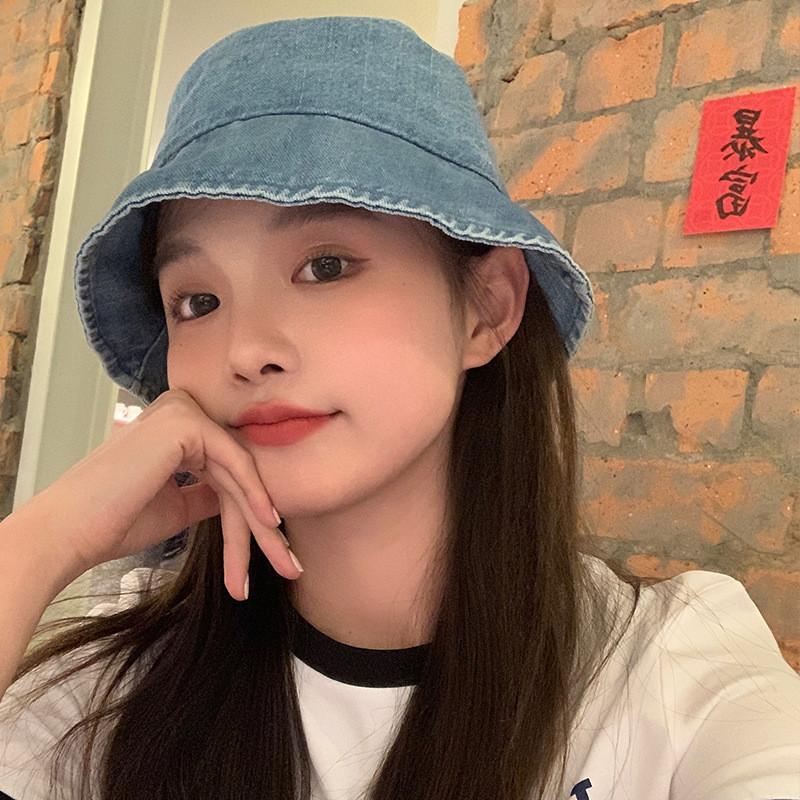 Hat Bucket Denim With Short Brim Lightweight Sunproof Summer Fashion Women For
