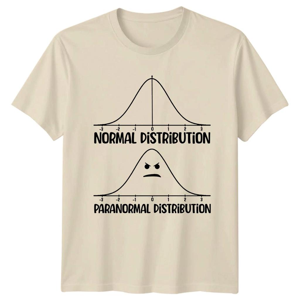 Normal Distribution Paranormal Statistics Humor Mens T Shirt Womens Tee Graphic