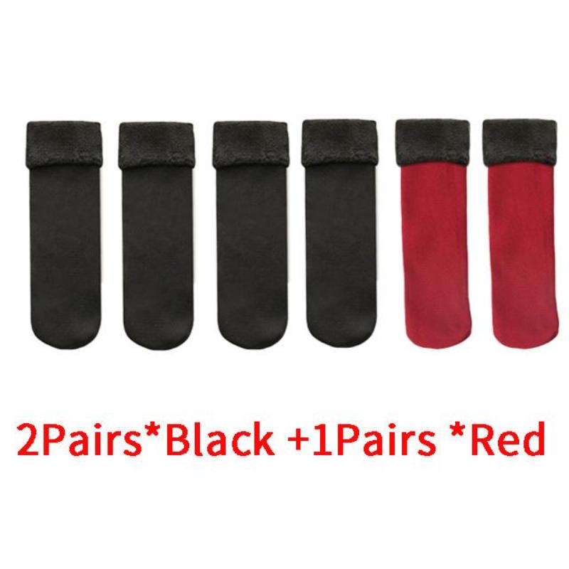 1 oder 3 Paar Unisex Winter Warme Dicke Thermosocken Wolle Kaschmir Schnee Nahtlose Socke Samt Weiche Stiefel Boden Schlafsocken