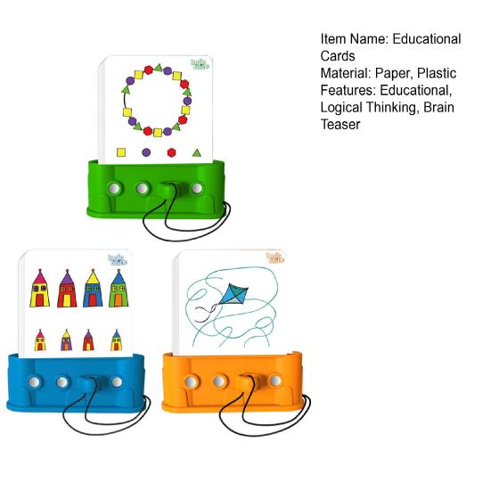 1/2/3 Sets Logic Castle Educational Cards Logical Thinking Training Fine Motor Skills Problem Solving Flashcards Brain Teaser Toy for Kids Ages 3-6