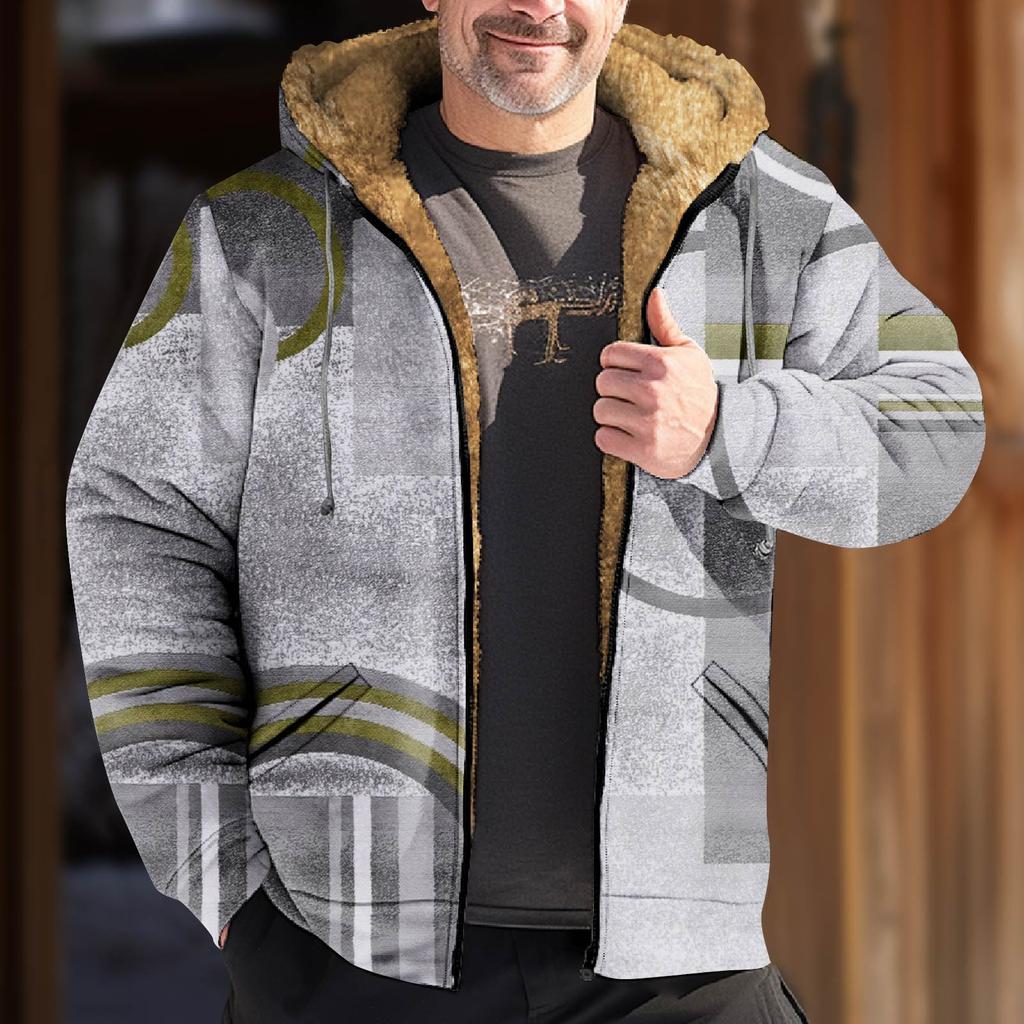 Pánská bunda s potiskem Pánská jarní a podzimní ležérní trendová bunda na zip s kapucí