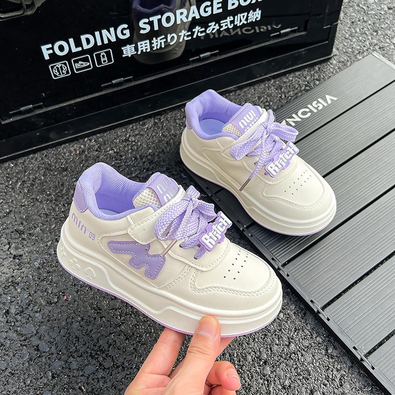 

Туфли на доске для девочек-одноклассниц весна и осень 2025 новые детские маленькие белые туфли мягкая подошва дышащие спортивные туфли ученики начальной школы ве 26