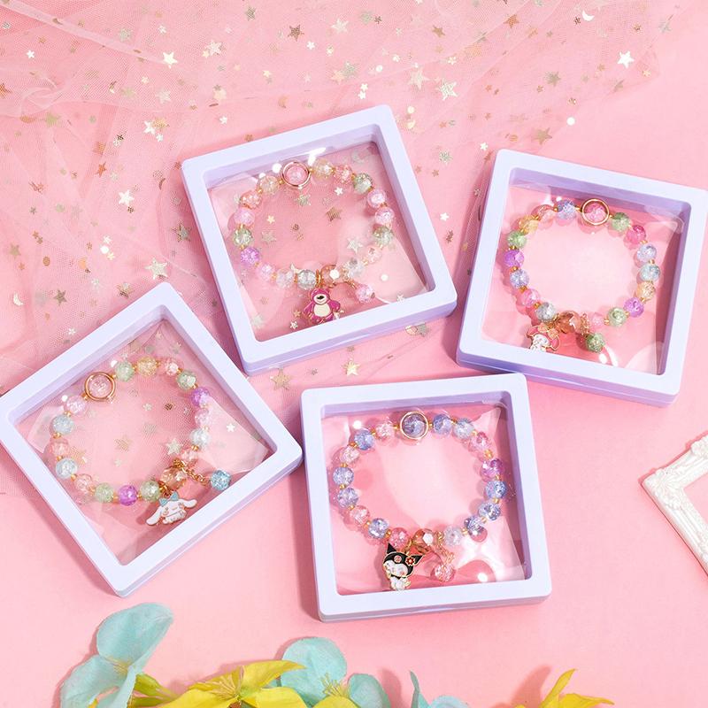 Sanrio Cute Cartoon Beaded Bracelet Kuromi Cinnamoroll Colorful Bead Bracelet Sweet Girlfriend Gifts Toys For Girls