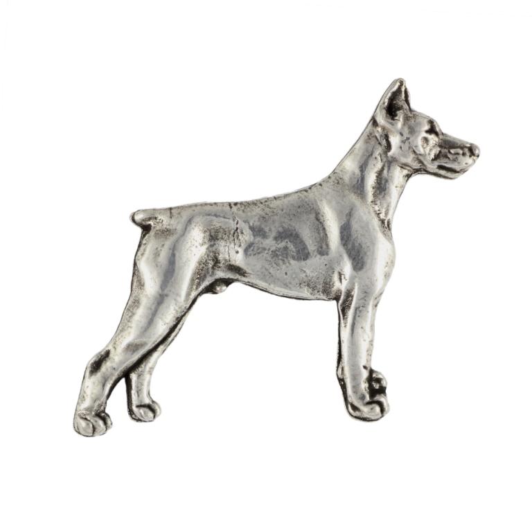 Dobermann, Doberman Pinscher, Dobie - Dog Brooch In a Gift Box, Elegant Pin, Lapel Pin for Art-Dog Brand Jacket