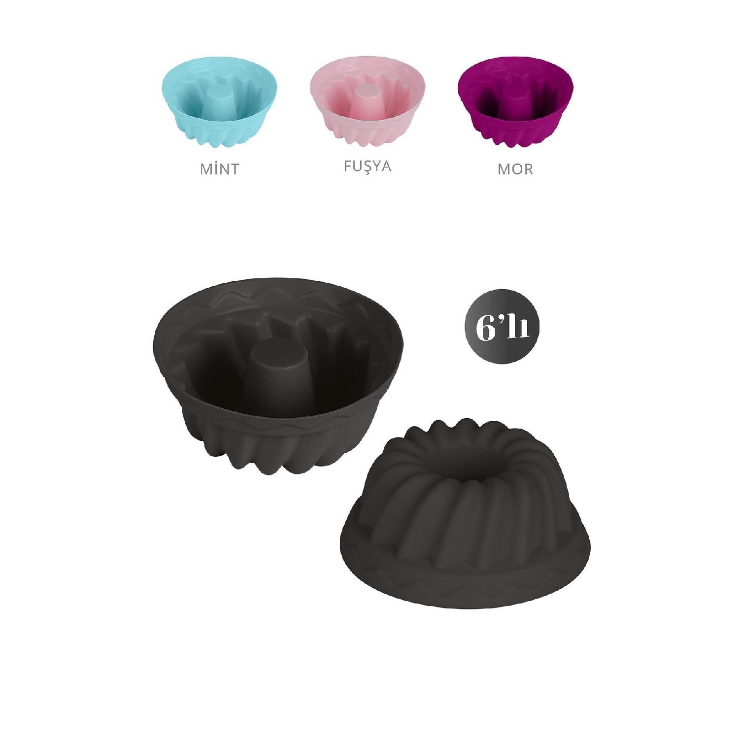 

Силиконовая форма для кексов из 6 предметов