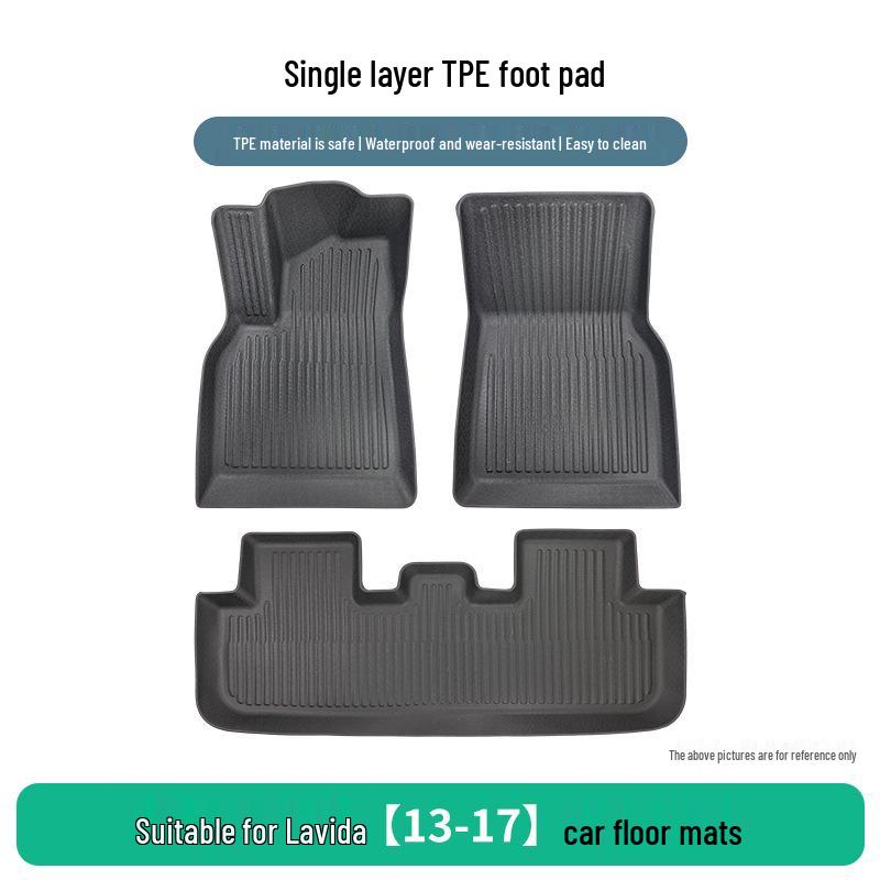 Durable, Easy-to-Clean TPE Floor Mats for Volkswagen Lavida Models 2013-2017