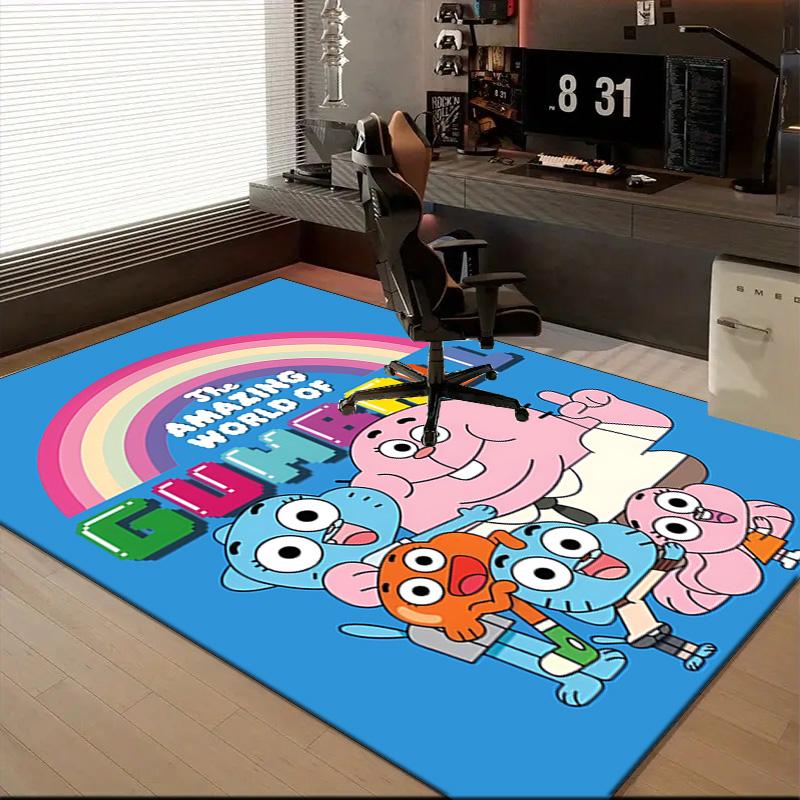 Gum-ball's Amazing World Floor Mat for Living Room, Game Rooms, Office, Bedroom, Office Floor Mat Playful Design, Christmas fan gifts