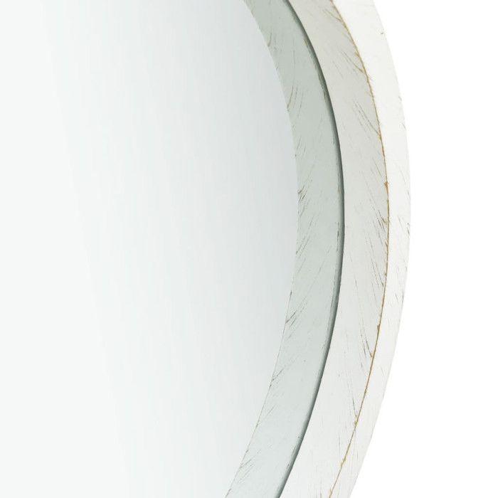 VidaXL Miroir mural avec sangle 40 cm Blanc 320360