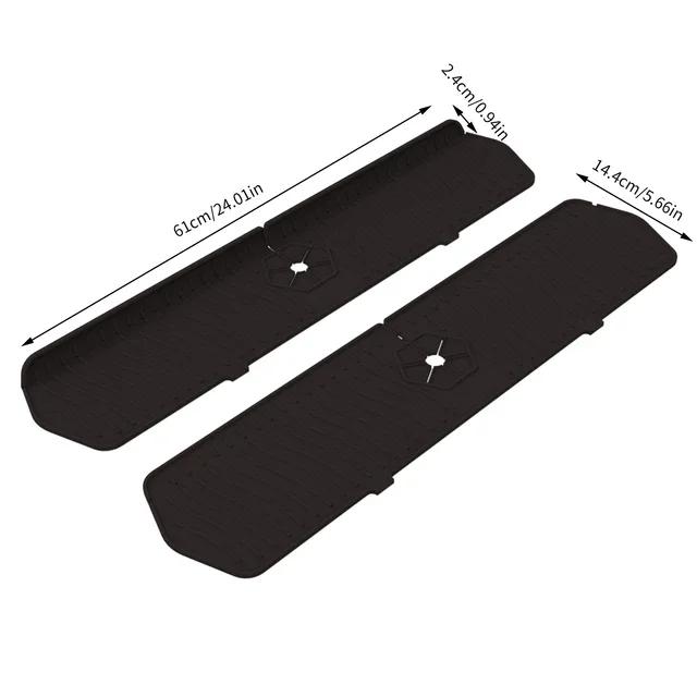 Large Sink Splash Guard 30 Inch Silicone Faucet Handle Drip Catcher Tray Longer Silicone Sink Mat for Kitchen Bathroom