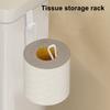 Adhesive Toilet Roll Paper Holder Organizer Wall Mount Storage Stand Kitchen Bathroom No Drill Tissue Towel Dispenser Stainless