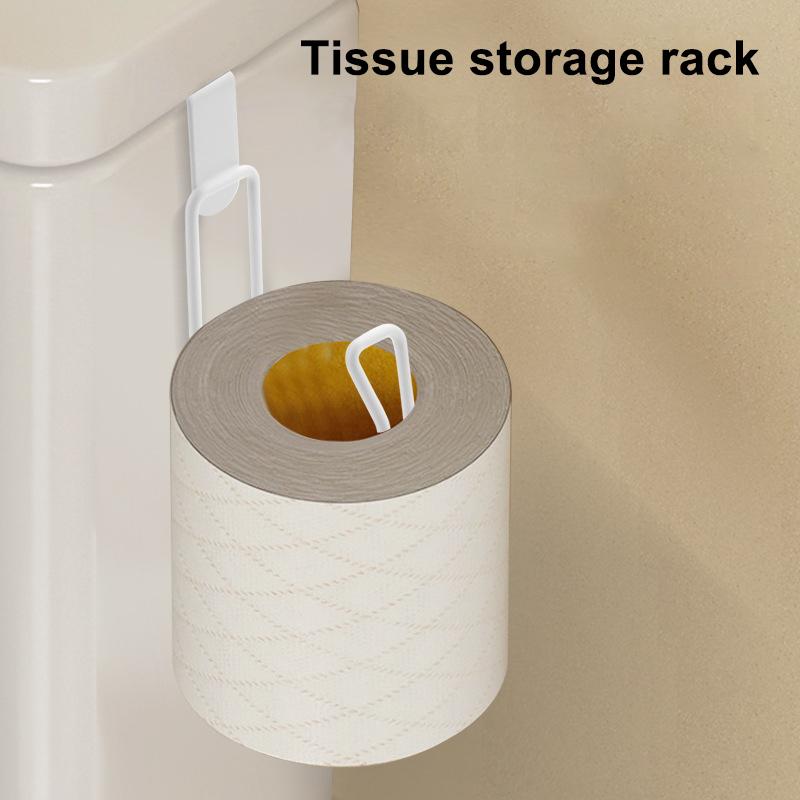 Adhesive Toilet Roll Paper Holder Organizer Wall Mount Storage Stand Kitchen Bathroom No Drill Tissue Towel Dispenser Stainless