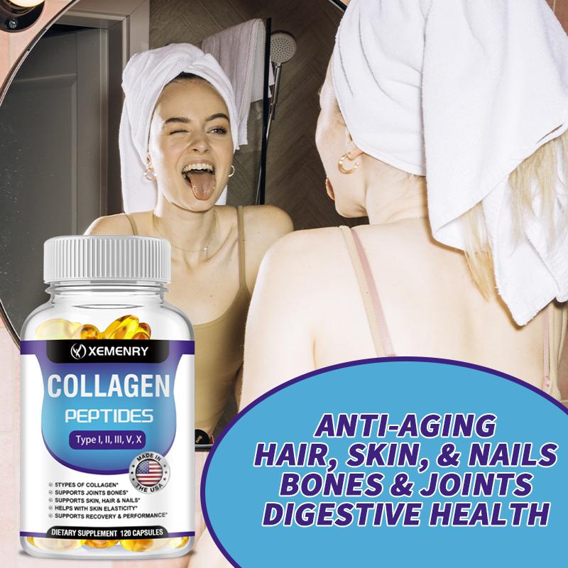 XEMENRY - Collagen Peptide Capsules - Health for Joints, Bones, Skin, Hair, and Nails