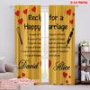 2pcs,2D Plane Printing Curtains Joyful Recipe Versatile Durable Polyester (without Rod) All Seasons Perfect for Bedroom, Living