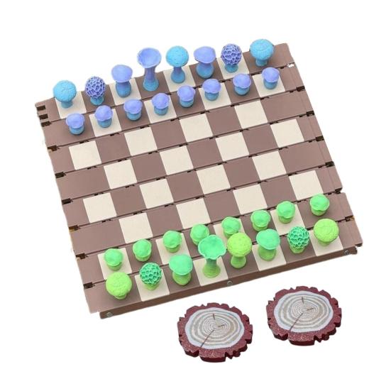 1 juego de ajedrez magnético con setas del bosque y tablero enrollable para niños y adultos, portátil, educativo, de viaje.