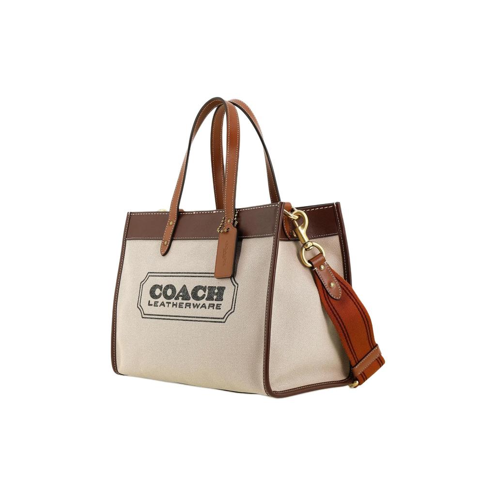Coach Field Canvas Fabric Cow Leather Tote Bag , Shopping Bag , Handbag , Shoulder Bag , Crossbody Bag Large Women's (Unisex) Handbags