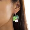 2/6/12pcs Leaf Glazed Alloy Pot Cultural Pendant Leaf Green Plant Pot Pendant DIY Jewelry Crafts Bracelet Necklace Decoration