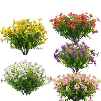 Artificial Plastic Cherry Flowers Silk Daisy Christmas Decorations Vase for Home Garden Party Wedding Fake Eucalyptus Plants