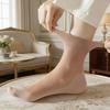 10Pairs Breathable Anti Slip Short Socks Solid Color Silk Hosiery Ultra Thin Socks  Everyday Wear