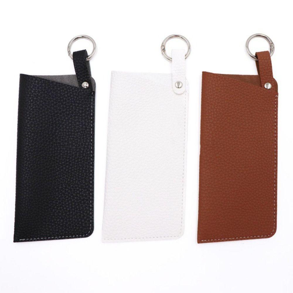Eyewear Protector Case Pu Leather Glasses Bag With Keyring Sunglasses Eyeglass Bag  Outdoor