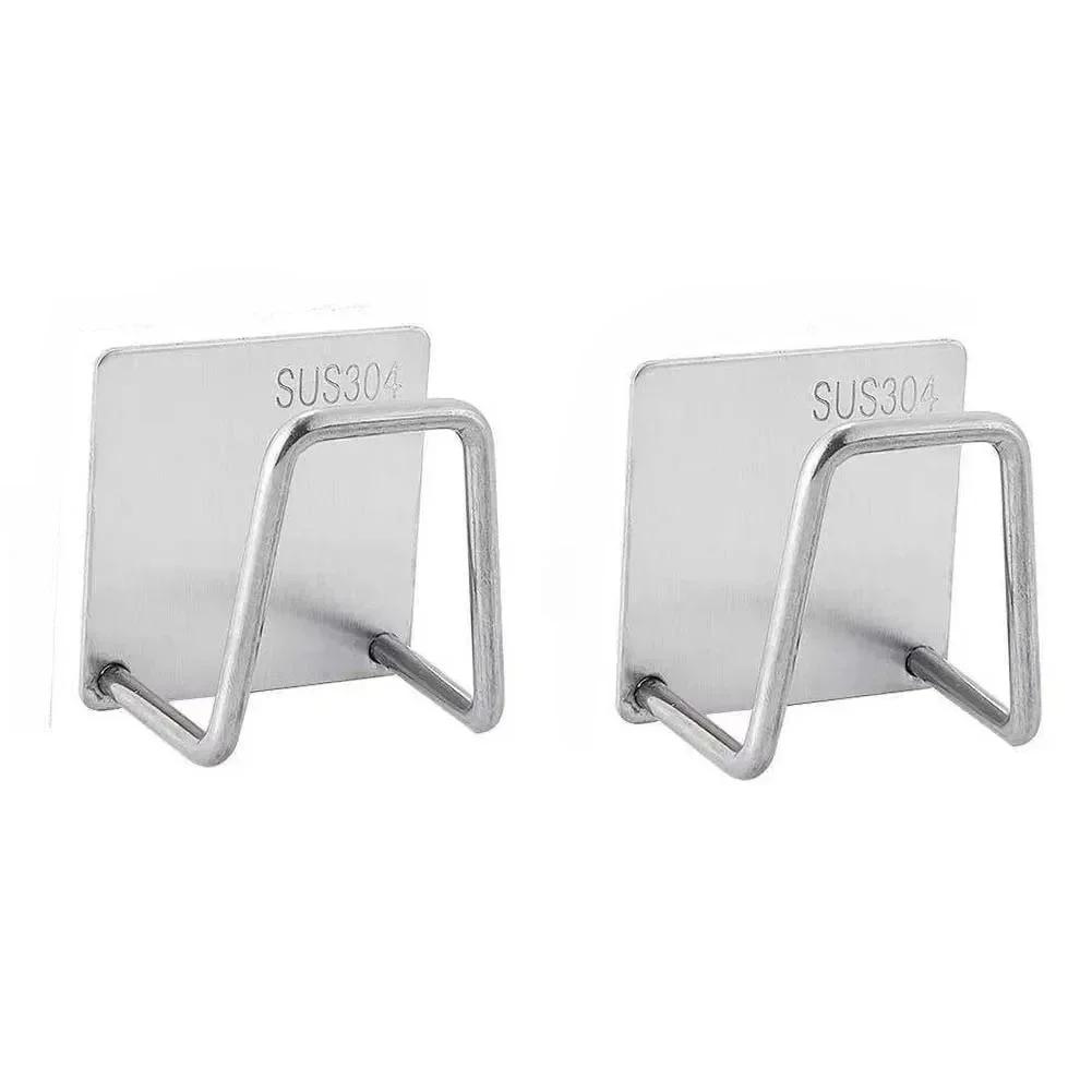 

Подставка для губки для раковины Кухонные аксессуары Полка для хранения с дренажом Сушилка для посуды Нержавеющая сталь Кухонная проволочная мочалка Органайзер Держатель для тряпок чёрный